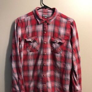 women’s red eddie bauer flannel